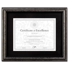 DAX® Document Frame, Desk/Wall, Wood, 11 x 14 Matted to 8.5 x 11, Antique Charcoal Brushed Finish