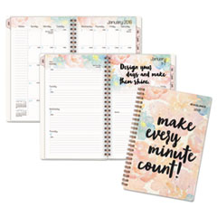 AT-A-GLANCE® B-Positive Desk Week/Month Planner, Make Every Minute Count, 4 7/8 x 8, 2018