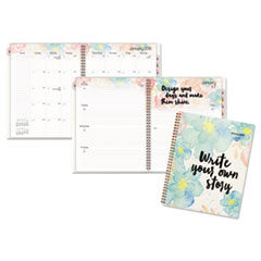 AT-A-GLANCE® B Positive Prof. Week/Month Planner, Write Your Own Story, 9 1/4 x 11 3/8, 2018