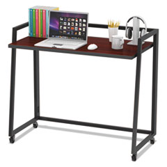 Alera® Quick Assemble Computer Workstation, Gray Oak/Silver