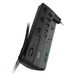 APC® Performance SurgeArrest Power Surge Protector, 11 AC Outlets/2 USB Ports, 8 ft Cord, 2,880 J, Black