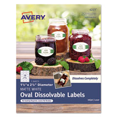 Avery® White Dissolvable Labels
