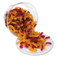 Office Snax® Candy Assortments, Original Gummy Worms, Tub, 1.75 lb