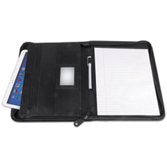 Universal® Leather Textured Zippered PadFolio with Tablet Pocket