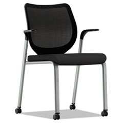 HON® Nucleus Multipurpose Stacking Chair, ilira-Stretch M4 Back/Platinum