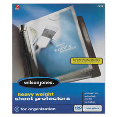 Wilson Jones® Heavyweight Top-Loading Sheet Protectors, Nonglare Finish, Letter, 100/Box