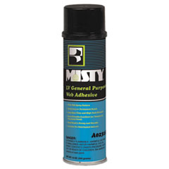 Misty® Heavy-Duty Adhesive Spray, 12 oz, Dries Clear, 12/Carton