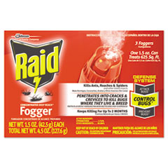 Raid® Concentrated Deep Reach Fogger, 1.5 oz Aerosol Can, 3/Pack, 12 Packs/Carton