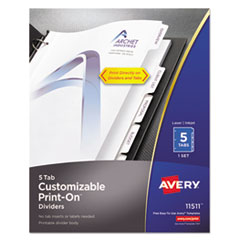 Avery® Customizable Print-On™ Dividers