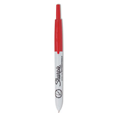 Sharpie® Retractable Permanent Marker, Extra-Fine Needle Tip, Red