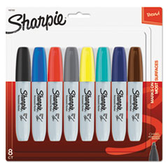 Sharpie® Chisel Tip Permanent Marker, Medium Chisel Tip, Assorted Fashion Colors, 8/Pack