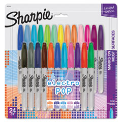 Sharpie® Fine Tip Permanent Marker, Fine Bullet Tip, Assorted Colors, 24/Pack