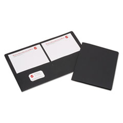 7510015552905, SKILCRAFT Double Pocket Portfolio, 0.38" Capacity, 11 x 8.5, Black, 25/Box