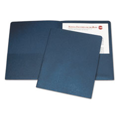 7510005842489, SKILCRAFT Double Pocket Portfolio, 0.38" Capacity, 11 x 8.5, Dark Blue, 25/Box