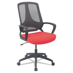 Alera® MB Series Mesh Mid-Back Office Chair, Red/Black