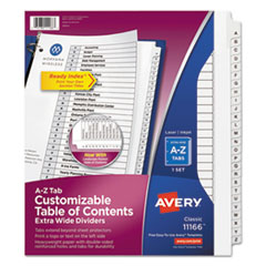 Avery® Customizable Table of Contents Ready Index® Black & White Dividers with Printable Section Titles