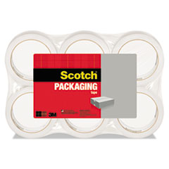Scotch® 3350 General Purpose Packaging Tape with Dispenser, 3" Core, 1.88" x 109 yds, Clear, 6/Pack