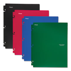 Five Star® Snap-In Plastic Folder, 20-Sheet Capacity, 11 x 8.5, Assorted, Snap Closure, 4/Set