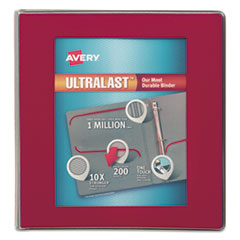 Avery® UltraLast View Binder w/1-Touch Slant Rings, 11 x 8 1/2, 1 1/2" Cap, Red
