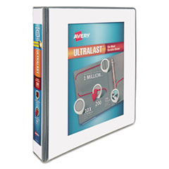 Avery® UltraLast View Binder w/1-Touch Slant Rings, 11 x 8 1/2, 1 1/2" Cap, White