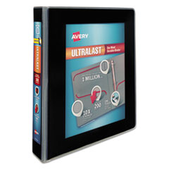 Avery® UltraLast View Binder w/1-Touch Slant Rings, 11 x 8 1/2, 1 1/2" Cap, Black