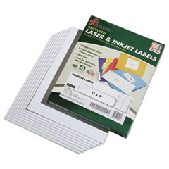7530015144913, SKILCRAFT Recycled Laser and Inkjet Labels, Inkjet/Laser Printers, 1 x 4, White, 20/Sheet, 100 Sheets/Box
