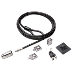Kensington® Desktop and Peripherals Locking Kit 2.0, 8ft Carbon Steel Cable