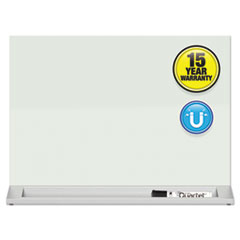 Quartet® Desktop Magnetic Glass Dry-Erase Panel, 23" x 17", White