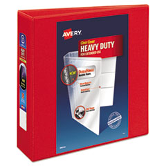 Avery® Heavy-Duty View Binder w/Locking 1-Touch EZD Rings, 3" Cap, Red