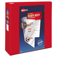 Avery® Heavy-Duty View Binder w/Locking 1-Touch EZD Rings, 4" Cap, Red