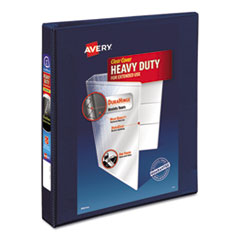 Avery® Heavy-Duty View Binder w/Locking 1-Touch EZD Rings, 1" Cap, Navy Blue