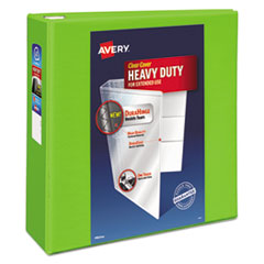 Avery® Heavy-Duty View Binder w/Locking EZD Rings, 4" Cap, Chartreuse