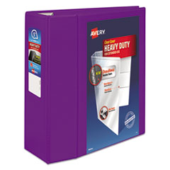 Avery® Heavy-Duty View Binder w/Locking EZD Rings, 5" Cap, Purple