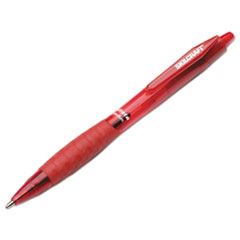 7520014845271, SKILCRAFT VISTA Ballpoint Pen, Retractable, Medium 1 mm, Red Ink, Translucent Red Barrel, Dozen