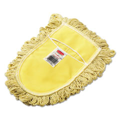 Rubbermaid® Commercial Trapper Wedge Dust Mop Head, Yellow, Looped-End, Cotton