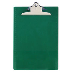 Saunders Recycled Plastic Clipboard with Ruler Edge, 1" Clip Capacity, Holds 8.5 x 11 Sheets, Green