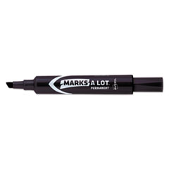 Avery® MARK A LOT Regular Desk-Style Permanent Marker, Chisel Tip, Black, Dozen