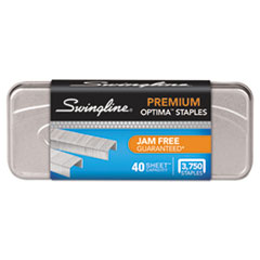 Swingline® Optima Staples, 0.25" Leg, 0.5" Crown, Steel, 3,750/Pack
