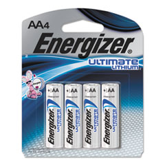 Energizer® Ultimate Lithium Batteries, AA, 4/Pack