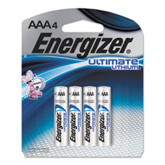 Energizer® Ultimate Lithium Batteries, AAA, 4/Pack