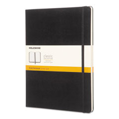 Classic Colored Hardcover Notebook, 1-Subject, Narrow Rule, Black Cover, (192) 10 x 7.5 Sheets