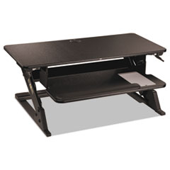 3M™ Precision Standing Desk, 35.4" x 22.2" x 6.2" to 20", Black
