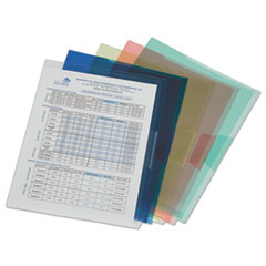 7520016615819, SKILCRAFT Poly Project Translucent File Jacket, Letter Size, Assorted Colors, 5/Pack