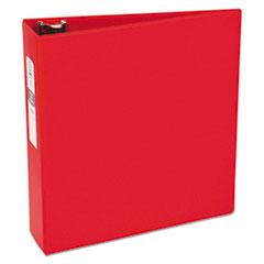 Avery® Economy Non-View Binder with Round Rings, 11 x 8 1/2, 3" Capacity, Red