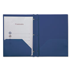 Universal® Plastic Twin-Pocket Report Covers with Fasteners