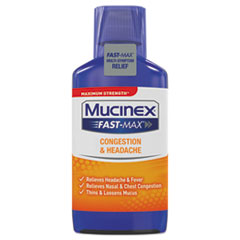Mucinex® Maximum Strength Fast Max Cold and Sinus, 6 oz Bottle,