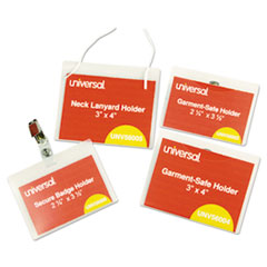 Universal® Clear Badge Holders With Inserts