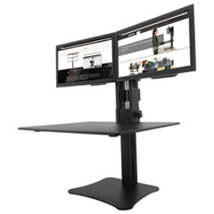 Victor® High Rise Dual Monitor Sit-Stand Workstation, 28 x 23 x 15 1/2, Black