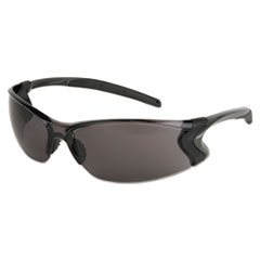 MCR™ Safety Backdraft Glasses, Clear Frame, Hard Coat Gray Lens