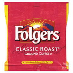 Folgers® Coffee, Classic Roast Regular, 6 oz, Fraction Pack, 200/Carton
